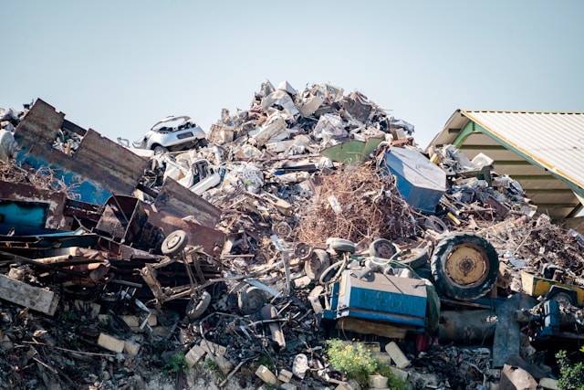 Pile of scrap cars